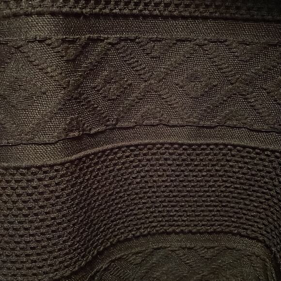 70s Black with White Cuffs & Collar Maxi Dress Medium Tall - Picture 8 of 8